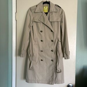 QMack Trench Coat Tan Cotton Women’s size Small